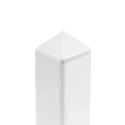 LMT 1 1/2" x 1 1/2" (1.370" x 1.370" ID) Sharp Vinyl Picket Cap for Vinyl Fence Posts (White) - 1074-WHITE