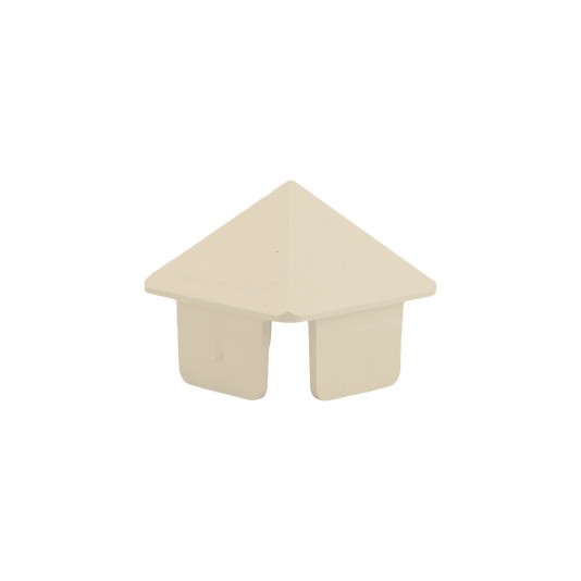 LMT 1 3/4" x 1 3/4" Thin Wall Sharp Vinyl Picket Cap for Vinyl Fence Posts (Almond) - P-13PW-ALMOND