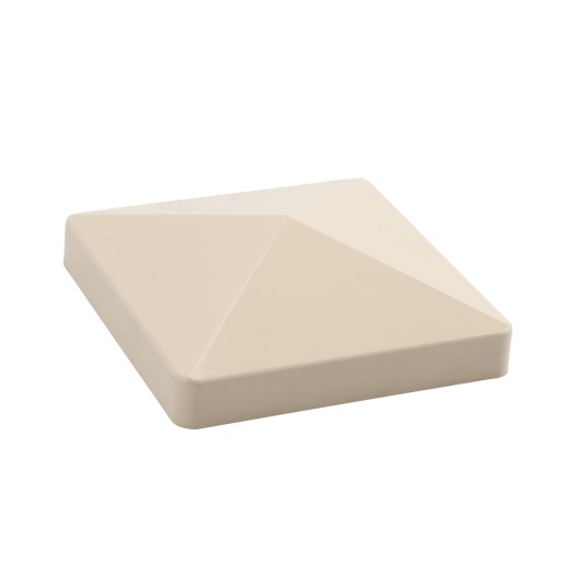 LMT 1003KT 4" x 4" Flat Vinyl Post Cap - Beige
