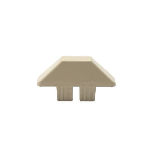 LMT 7/8" x 3" (0.758" x 2.865" ID) Dog Ear Vinyl Picket Cap for Vinyl Fence Posts (Almond) - 1012-CAN