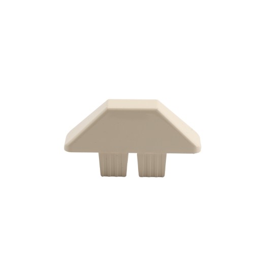 LMT 7/8" x 3" (0.718" x 2.788" ID) Dog Ear Vinyl Picket Cap for Vinyl Fence Posts (Beige) - 1012AKT (PicketCaps)
