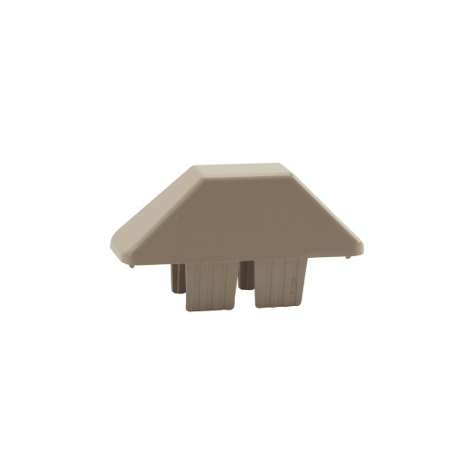 LMT 7/8" x 3" (0.718" x 2.788" ID) Dog Ear Vinyl Picket Cap for Vinyl Fence Posts (Khaki) - 1012AKK