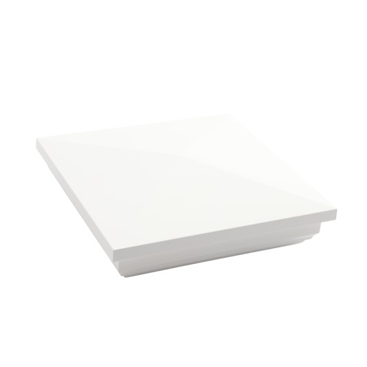 LMT 1040W 5" x 5" New England Vinyl Post Cap - White (PostCaps)