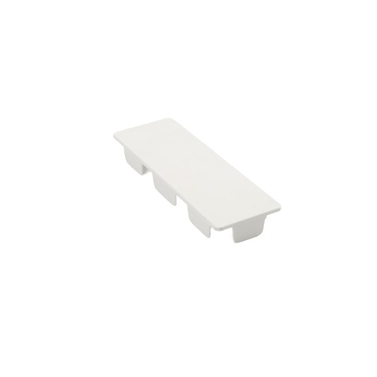 LMT 2" x 6" Internal Ribbed Rail Vinyl End Cap for Vinyl Fence Posts (White) - 1051-WHITE