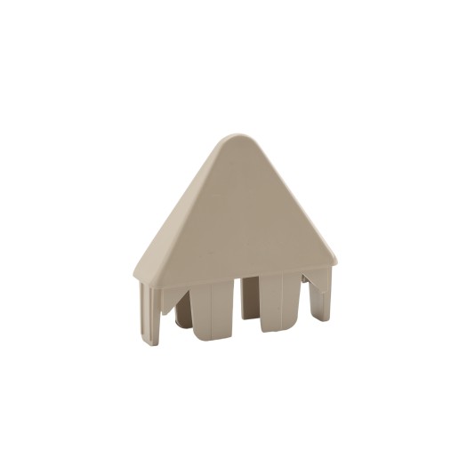 LMT 7/8" x 3" (0.758" x 2.890" ID) Thin Wall Sharp Vinyl Picket Cap for Vinyl Fence Posts (Almond) - 1066ANA (PicketCaps)