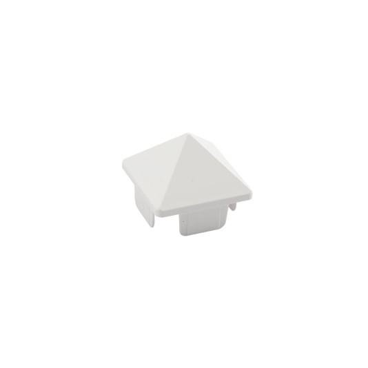 LMT 1 1/2" x 1 1/2" (1.370" x 1.370" ID) Sharp Vinyl Picket Cap for Vinyl Fence Posts (White) - 1074-WHITE (PicketCaps)