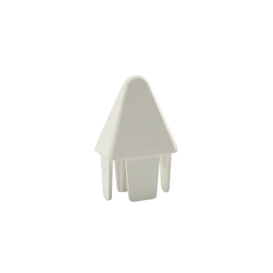 LMT 7/8" x 1 1/2" (0.700" x 1.326" ID) Sharp Vinyl Picket Cap for Vinyl Fence Posts (White) - 1085W