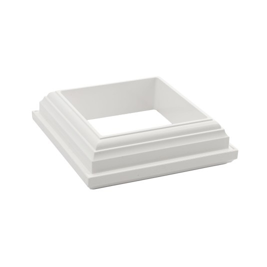LMT 1100-WHITE 4" x 4" to 5" x 5" Convert Transition Bracket - For Vinyl Post White (PostAccents)