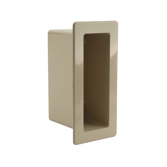 LMT 1129-ALMOND 2" x 6" x 4" Vinyl Fence Gate Socket - Almond (White Shown As Example)