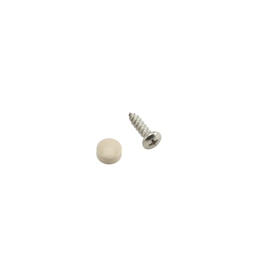 LMT 1141-500-ALMOND #10 x 3/4" Screw and Caps - Almond