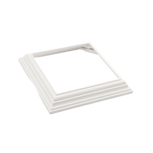 LMT 5" Sq. Two-Piece Vinyl Post Skirt for Vinyl Fence Posts (White) - 1157-WHITE