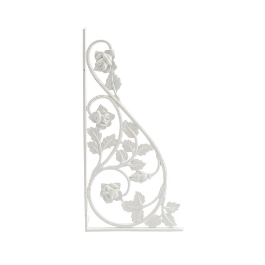 LMT 1161-WHITE Rose Vinyl Scroll - Medium Decorative Insert - White (GeneralUse)