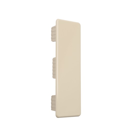 LMT 2" x 6" (1.750" x 5.738" ID) Internal Ribbed Rail Vinyl End Cap for Vinyl Fence Rails (Almond) - 1170B-ALMOND (EndCaps)