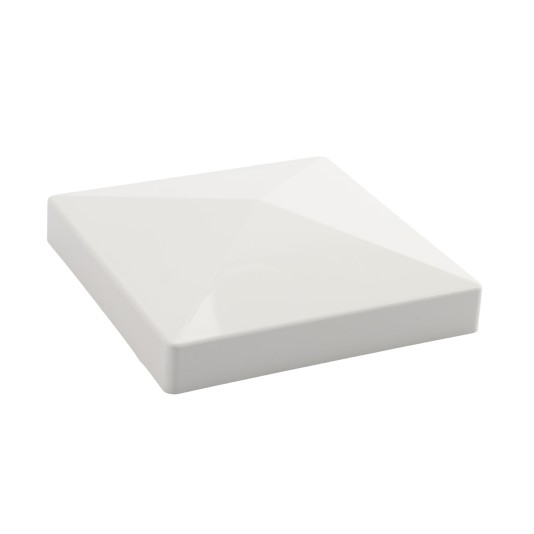 LMT 1171W 6 1/2" x 6 1/2" Horse Vinyl Post Cap (Long Lip) - White