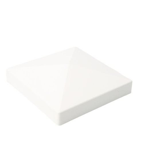LMT 1171W 6 1/2" x 6 1/2" Horse Vinyl Post Cap (Long Lip) - White
