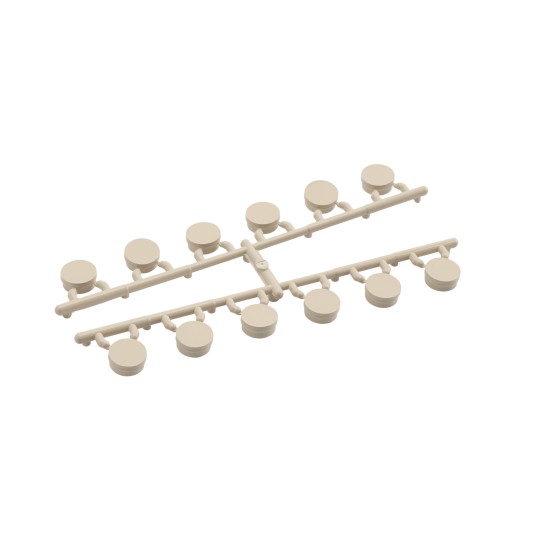 LMT Standard Bracket Kit Strip of 12 Vinyl Fence Plastic Hole Plugs (Almond) - 1181-ALMOND (GeneralUse)