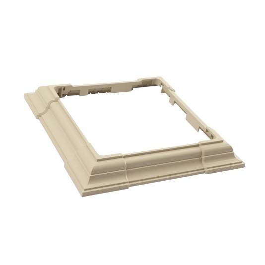 LMT Adjustable (Fits 3" Sq. to 6 1/2" Sq.) 4-Piece Vinyl Post trim for Vinyl Fence Posts (Almond) - 1189-ALMOND
