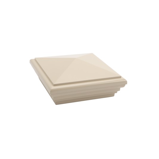 LMT 1233NA 4" x 4" Nantucket Vinyl Post Cap - Almond