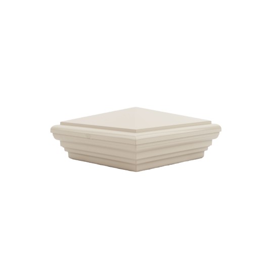 LMT 1233NA 4" x 4" Nantucket Vinyl Post Cap - Almond