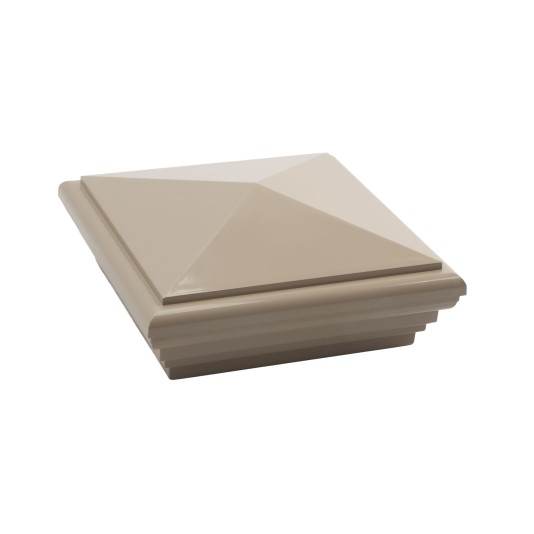 LMT 1233KK 4" x 4" Nantucket Vinyl Post Cap - Khaki