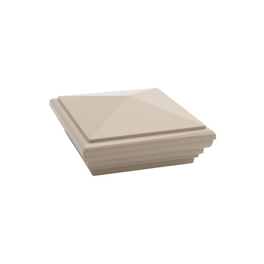 LMT 1233KK 4" x 4" Nantucket Vinyl Post Cap - Khaki