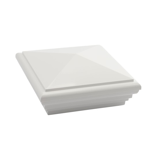 LMT 1233W 4" x 4" Nantucket Vinyl Post Cap - White 