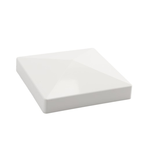 LMT 1247W 6" x 6" Horse Fence Vinyl Post Cap (Long Lip) - White (PostCaps)