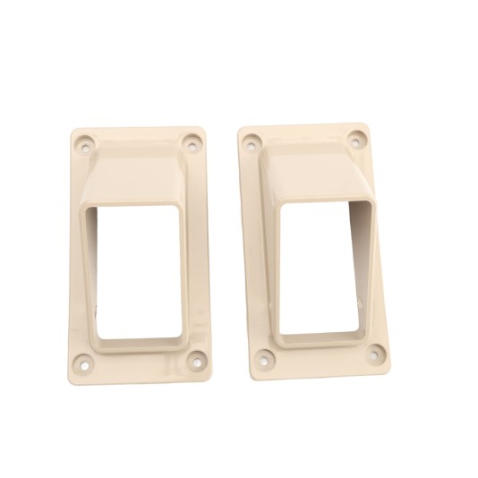 LMT 1276-KHAKI 2" x 3 1/2" Stair Rail Handrail Vinyl Bracket Kit For Vinyl Railing - Khaki