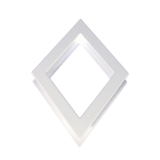 LMT 1296-WHITE Diamond Window Decorative Insert (White Shown)