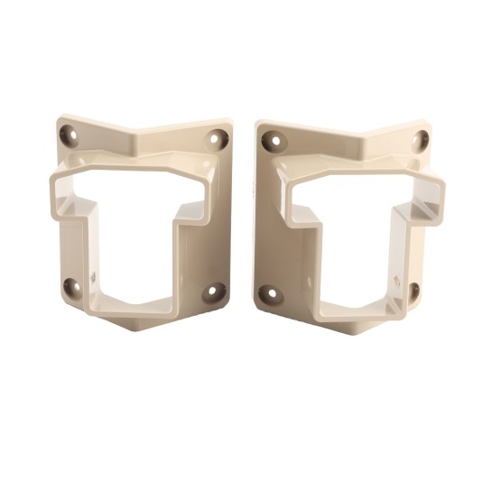 LMT 1387-KHAKI 45 Degree T-Rail Handrail Vinyl Bracket Kit For Vinyl Railing - Khaki