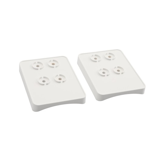 LMT 1399-WHITE 2" x 3 1/2" Covered Handrail Bracket Column Adapter Kit - White