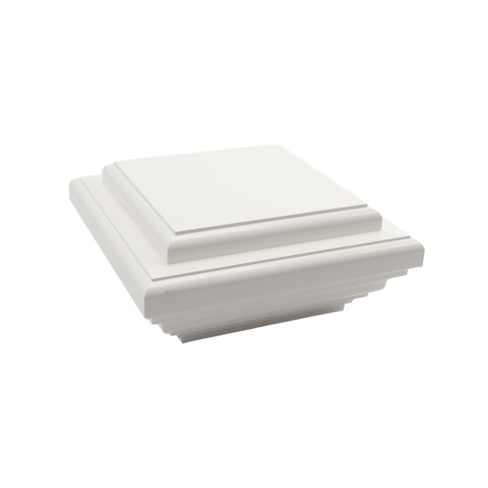 LMT 1415W 8" x 8" New England Vinyl Post Cap - White