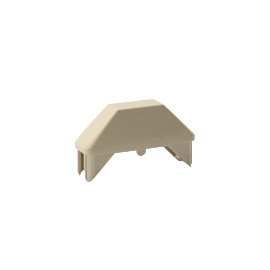 LMT 7/8" x 1 1/2"  (0.770" x 2.880" ID) Dog Ear Vinyl Picket Cap for Vinyl Fence Posts (Almond) - 1442NA