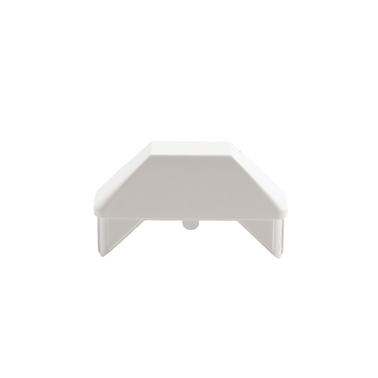 LMT 7/8" x 1 1/2" (0.770" x 2.880" ID) Dog Ear Vinyl Picket Cap for Vinyl Fence Posts (White) - 1442W (PicketCaps)