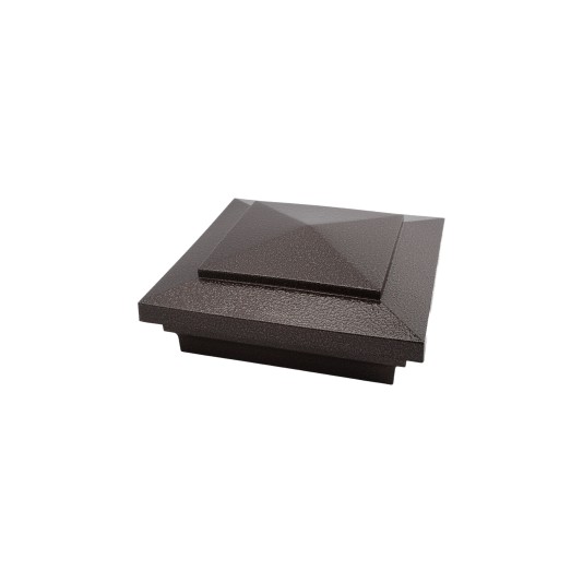 3.625" (3 5/8" x 3 5/8") Cape May Style Vinyl Post Cap for 4" x 4" Wood Post - Antique Brown