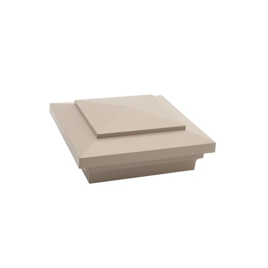 LMT-1474KK 4" x 4" Sq. Cape May Vinyl Post Cap - Khaki