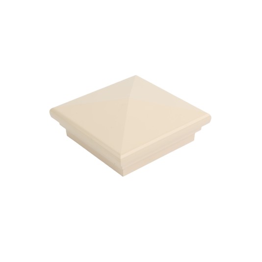 4" X 4" Neptune Style Vinyl Post Cap for Vinyl Fence and Railing (Beige)