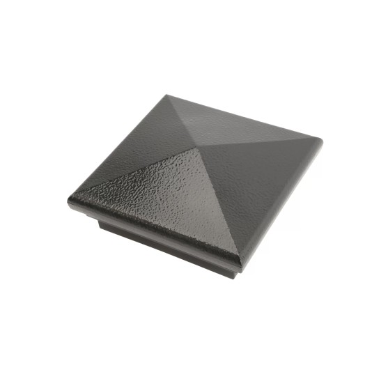 4" x 4" Neptune Style Vinyl Post Cap - Hammertone Black