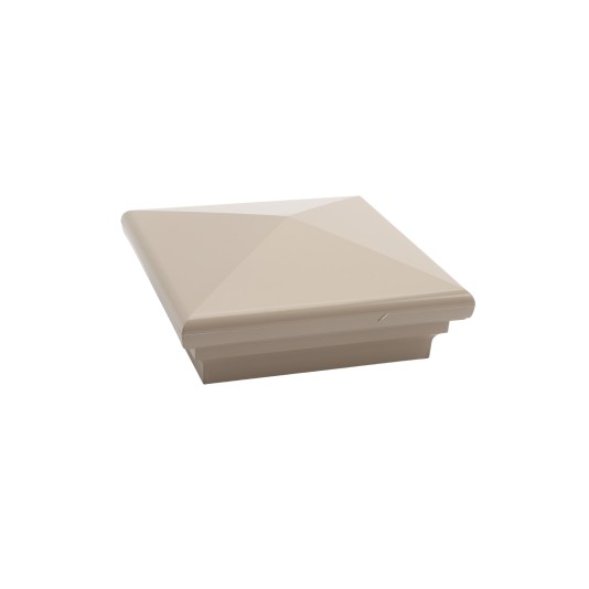 4" X 4" Neptune Style Vinyl Post Cap for Vinyl Fence and Railing (Khaki)