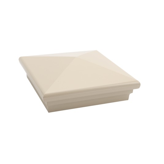 LMT-1496NA 5" x 5" Sq. Neptune Vinyl Post Cap - Almond