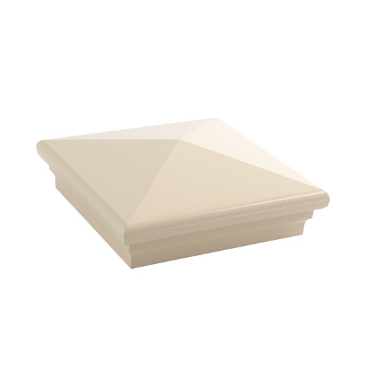 5X5 Neptune Style Vinyl Post Cap for Vinyl Fence and Railing (Beige) (PostCaps)