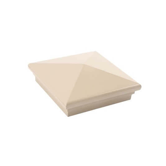 5X5 Neptune Style Vinyl Post Cap for Vinyl Fence and Railing (Khaki)