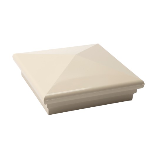 5.625" Neptune Style Vinyl Post Cap for Vinyl Fence and Railing (Almond) (PostCaps)