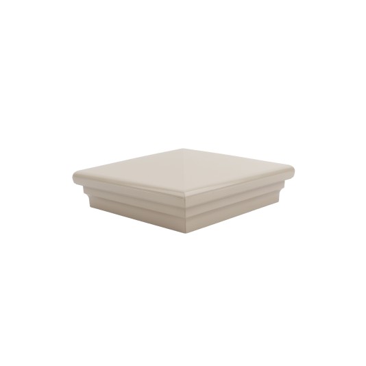 LMT-1497KK 5 5/8" x 5 5/8" Sq. Neptune Vinyl Post Cap - Khaki 