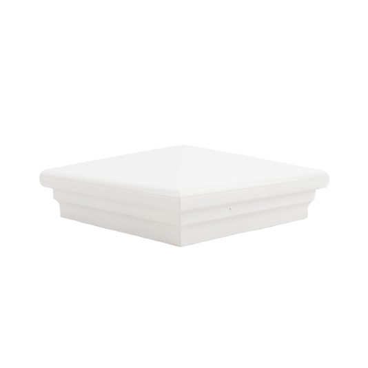 LMT-1497W 5 5/8" x 5 5/8" Sq. Neptune Vinyl Post Cap - White