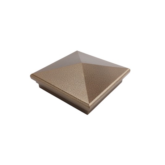 6" x 6" Neptune Style Vinyl Post Cap - Antique Gold