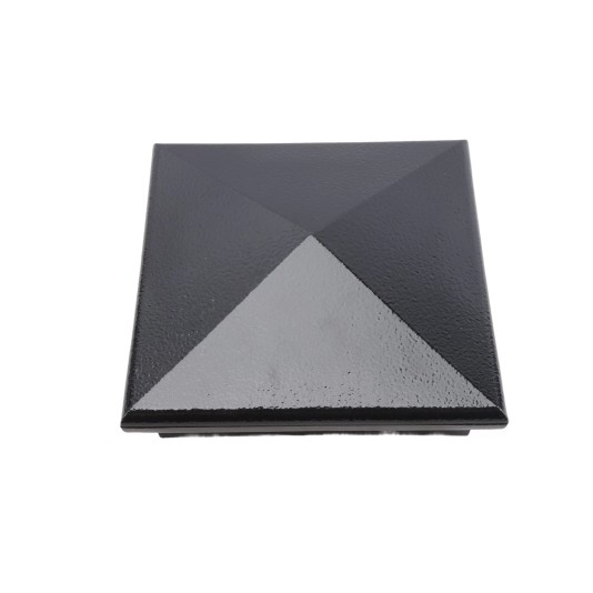 6" x 6" Neptune Style Vinyl Post Cap - Hammertone Black