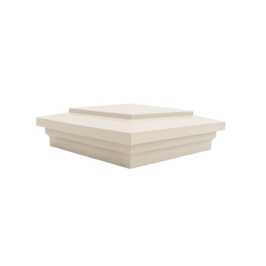 LMT-1499NA 5" x 5" Sq. Cape May Vinyl Post Cap - Almond