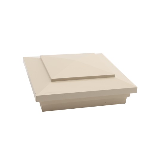 LMT-1499NA 5" x 5" Sq. Cape May Vinyl Post Cap - Almond