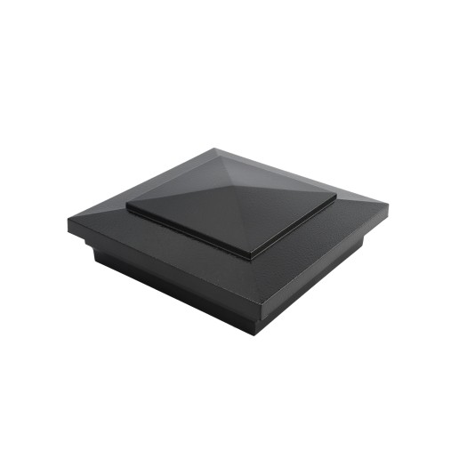 5" x 5" Cape May Style Vinyl Post Cap - Hammertone Black